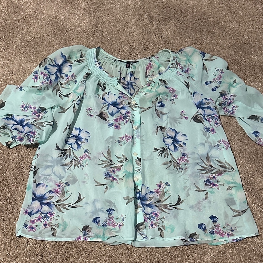 VS Chiffon Blouse - Mint Green